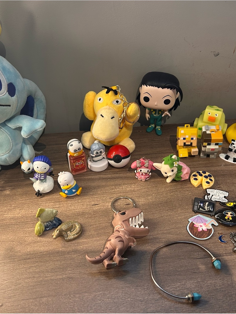 Assortment of Toys, Plushies, Trinkets, and Charms